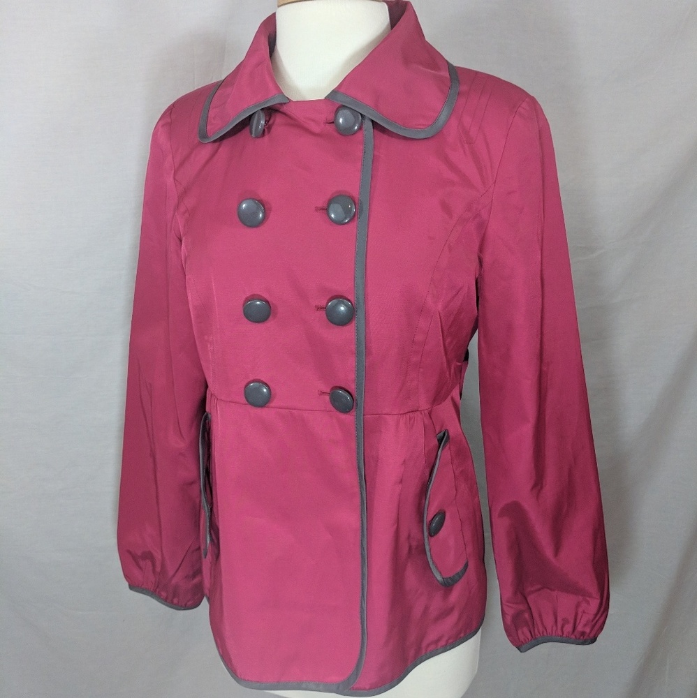 Steve Madden Magenta Double Breasted Pea Coat M